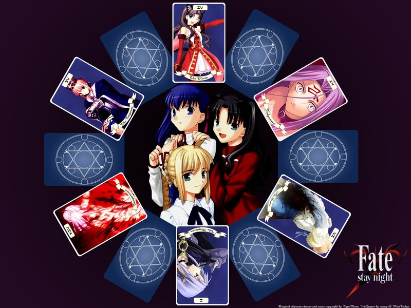 Fate/stay night tarot card art