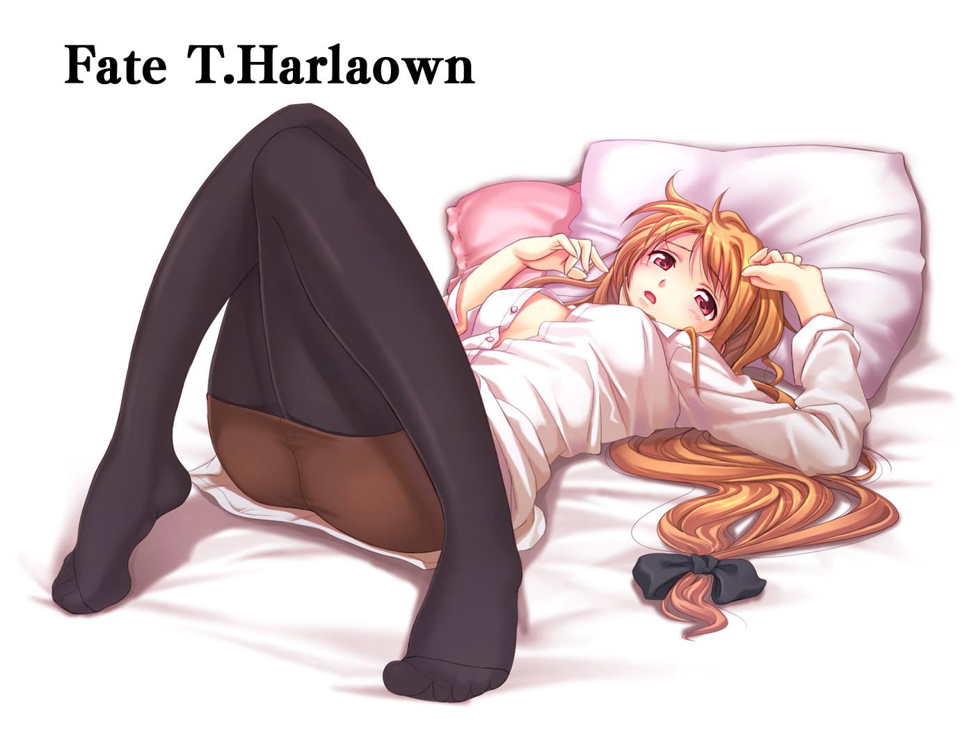 Fate T.Harlaown lying on bed