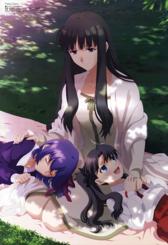 Fate/Zero characters in garden