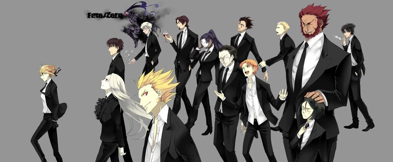 Fate/Zero characters in suits