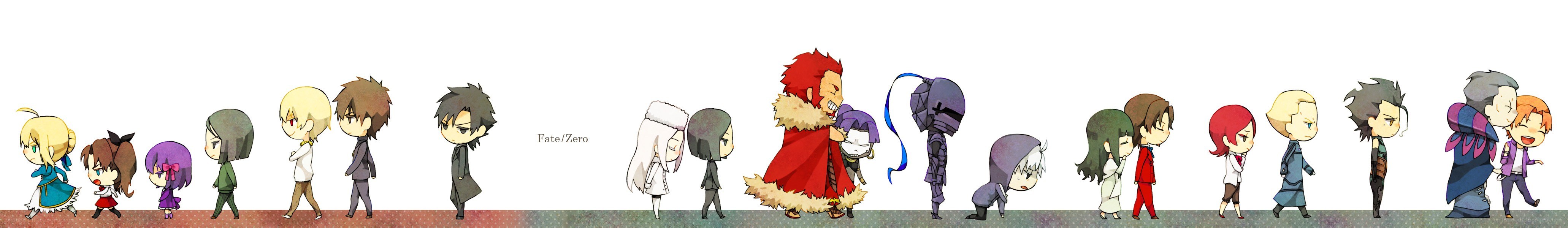 Fate/Zero chibi character lineup