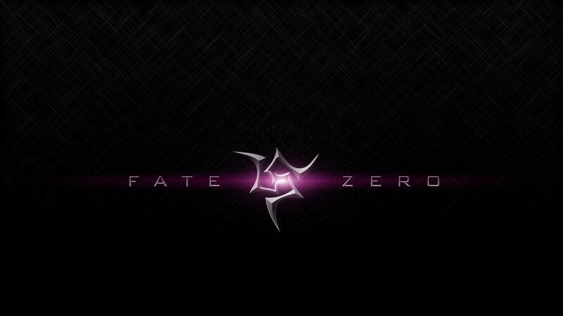 Fate/Zero Logo — Black, Dramatic, Digital Art, Text, Purple
