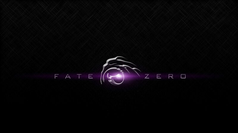 Fate/Zero Logo — Black, Dramatic, Digital Art, Text, Purple, White, Fate Zero