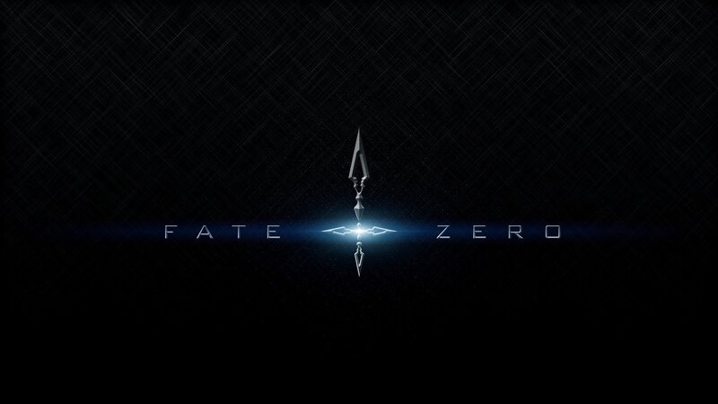 Fate/Zero Logo — Black, Dramatic, Digital Art, Text