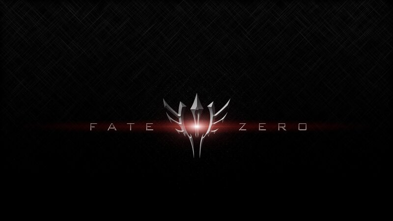 Fate/Zero Logo — Black, Dramatic, Digital Art, Text, White, Red, Fate Zero