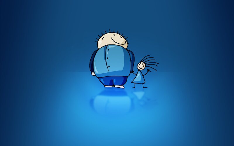 father and child illustration