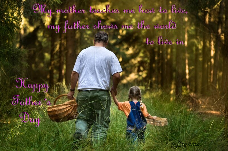 Father and Daughter Walking