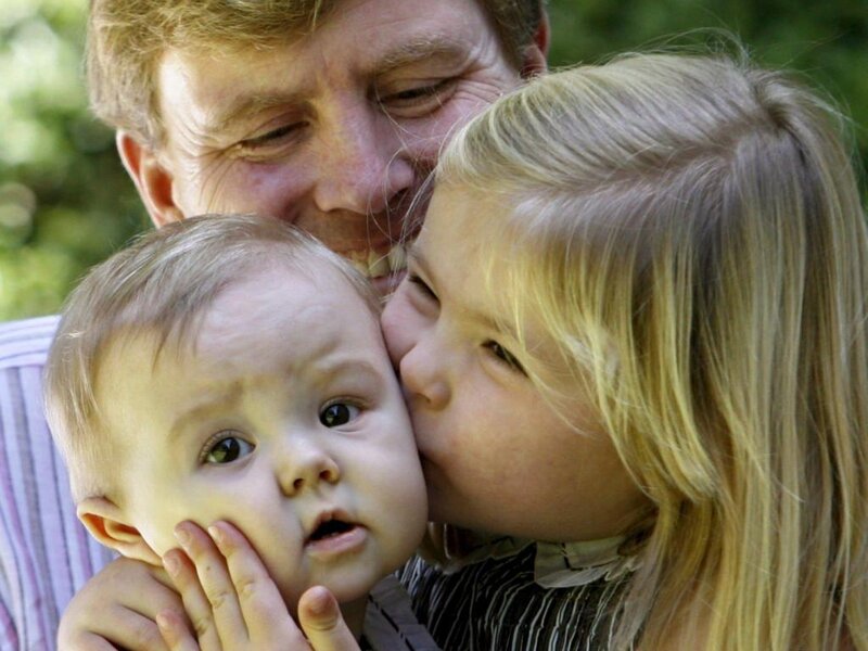 Father and Two Children