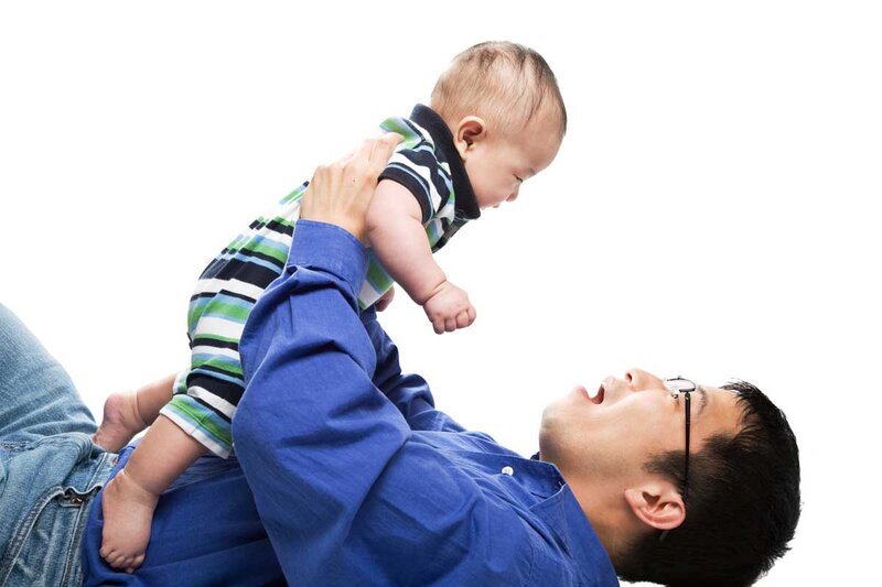 Father Playing with Baby