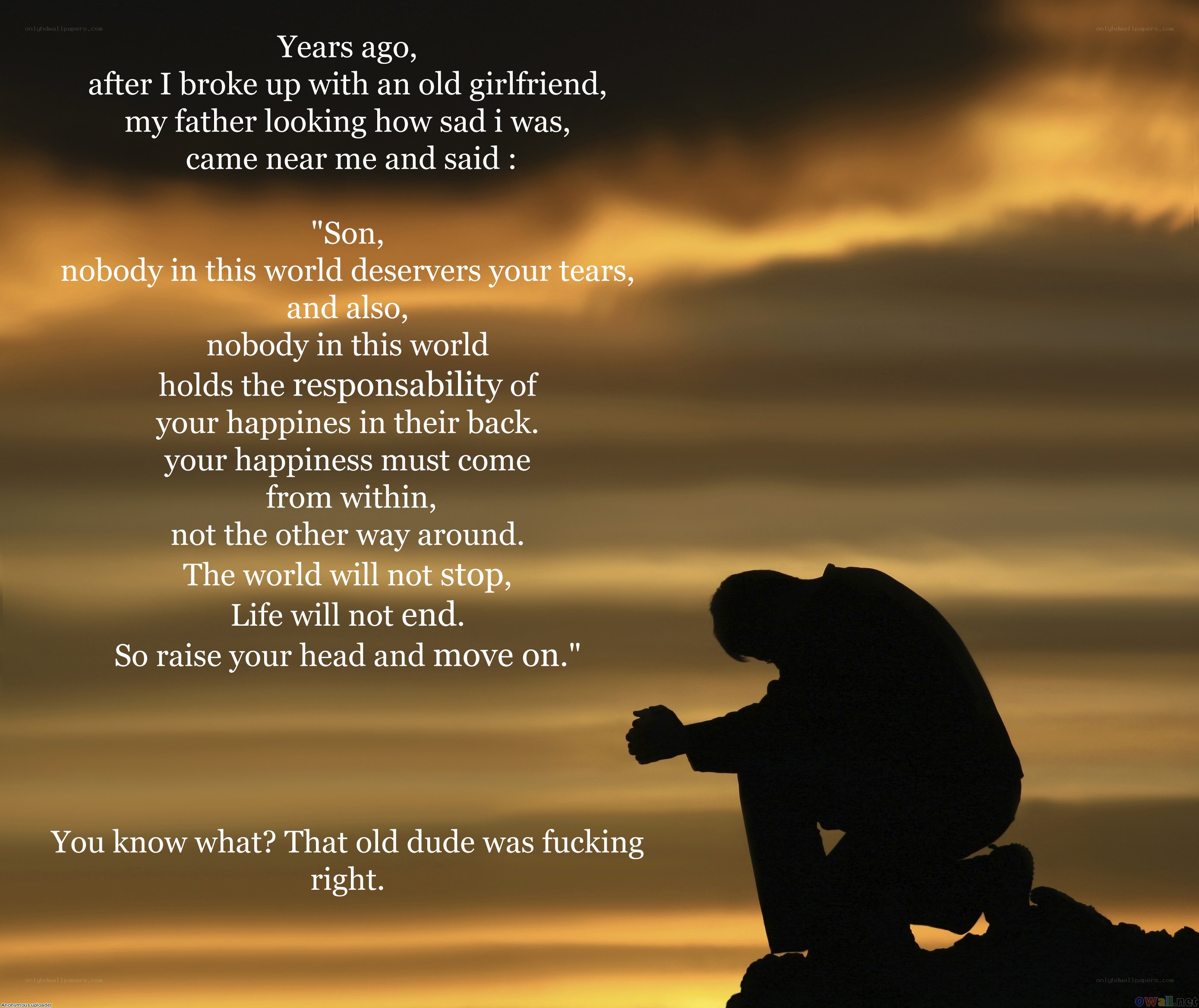 father's wisdom after breakup