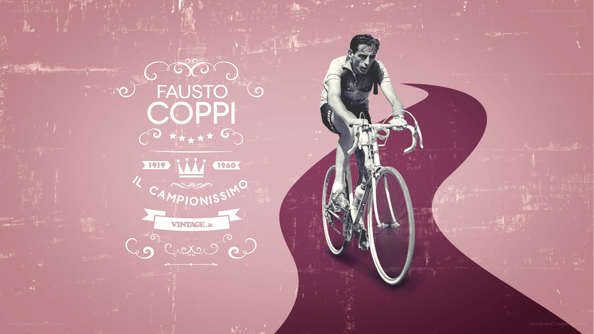 Fausto Coppi cycling poster