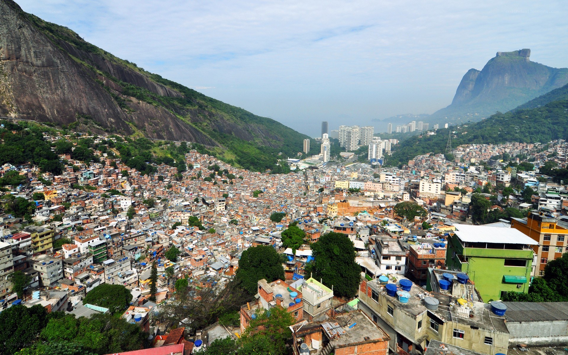 Favela view from mountain