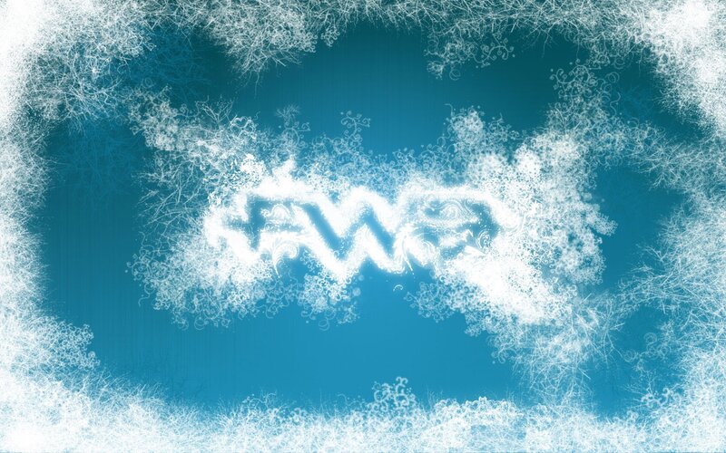 faww logo on icy background