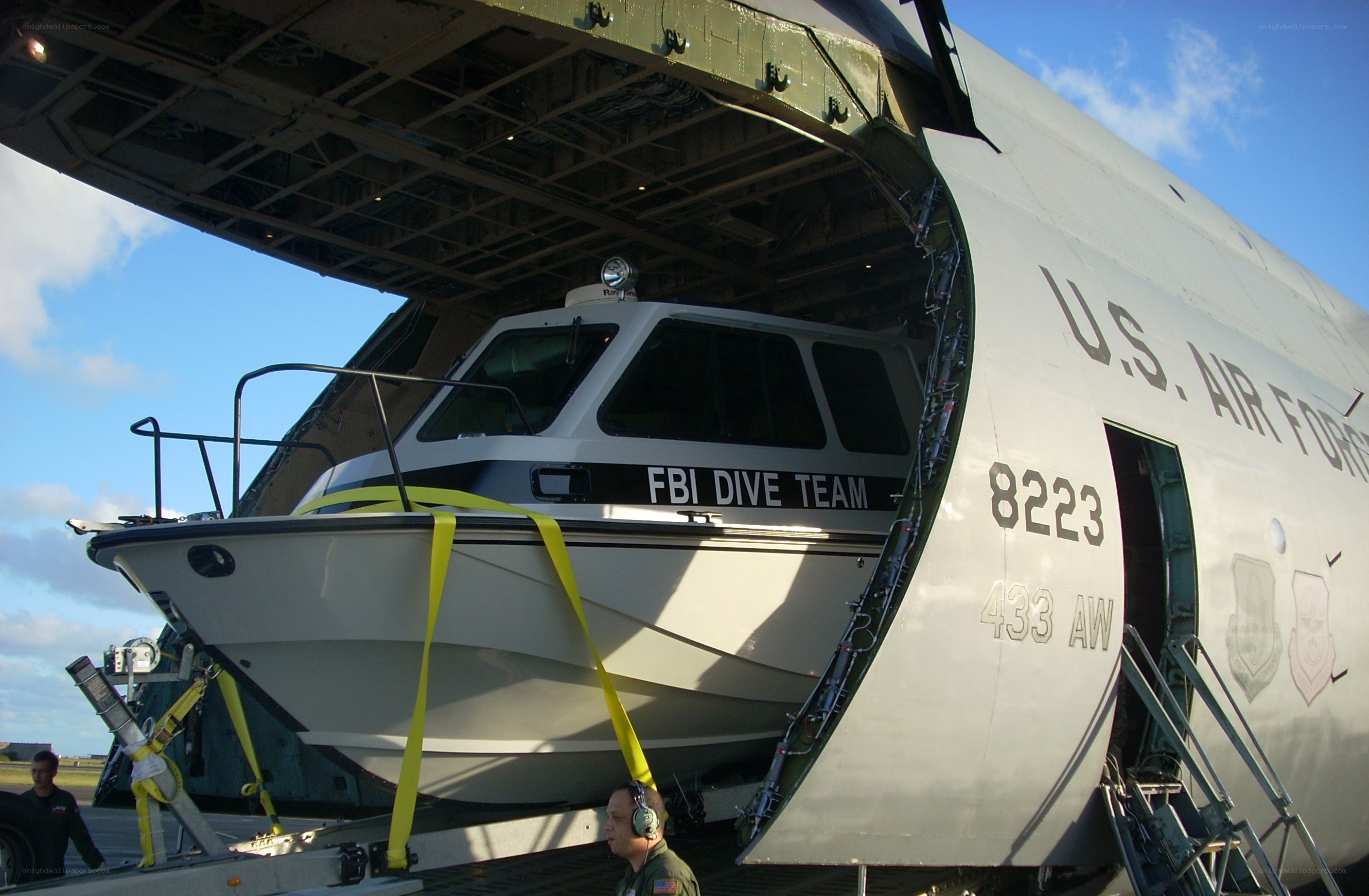 FBI boat loaded onto cargo plane