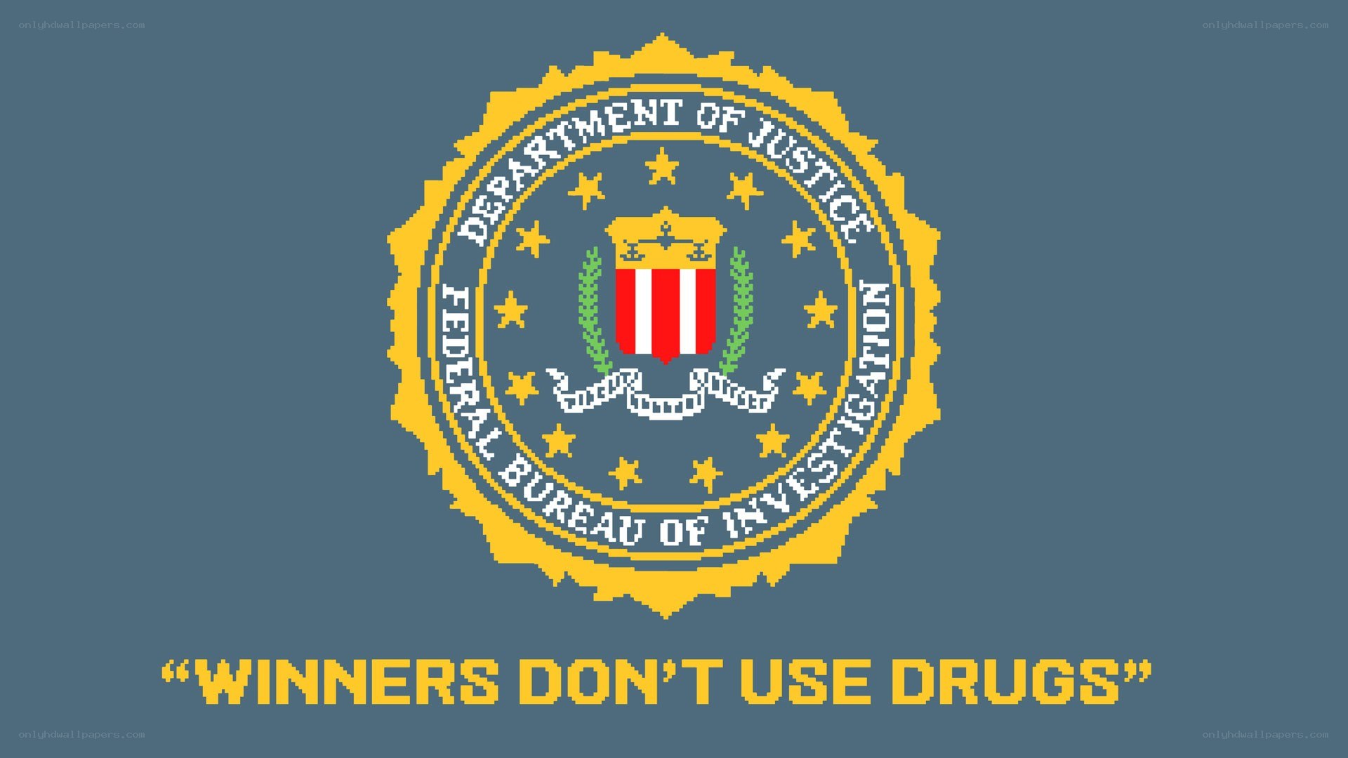 FBI logo with slogan