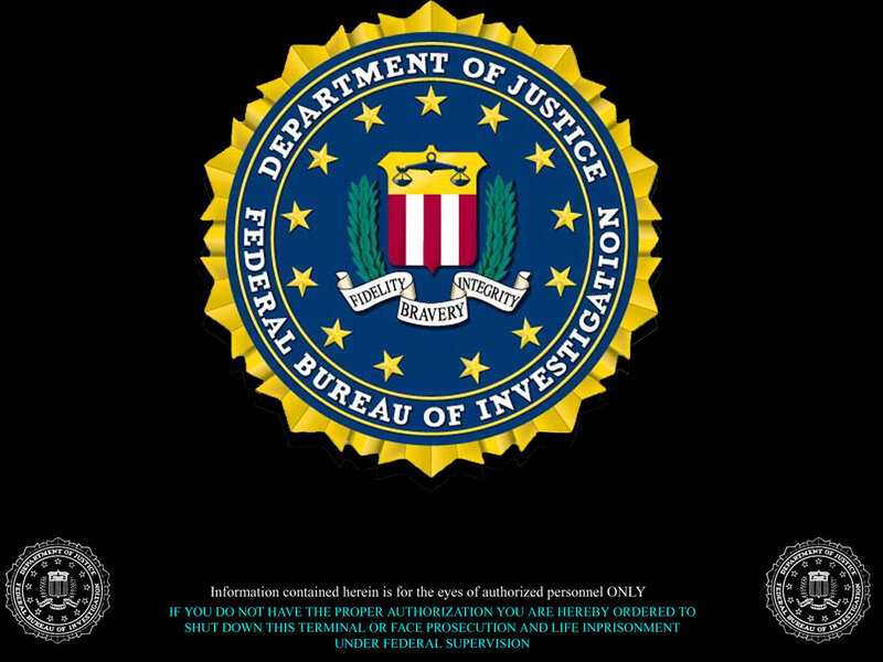 FBI official seal and warning