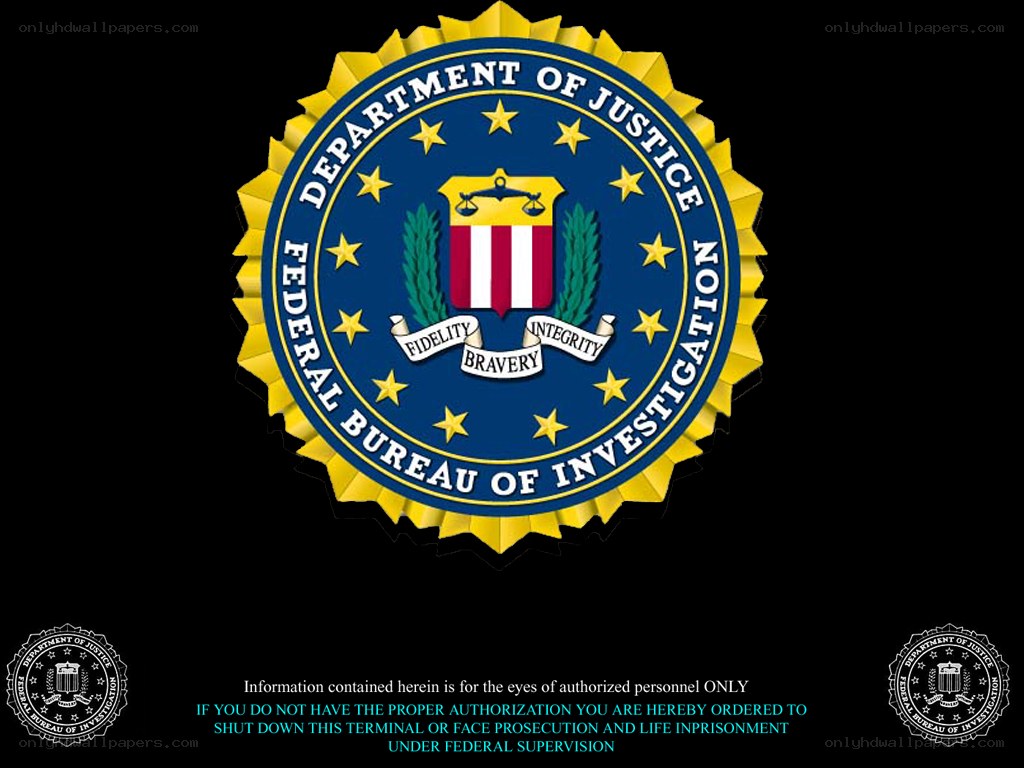 FBI official seal and warning