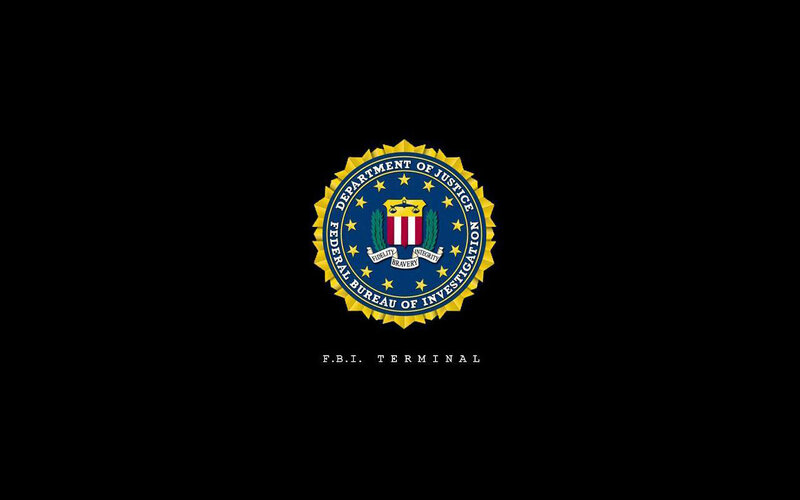 FBI seal on black background