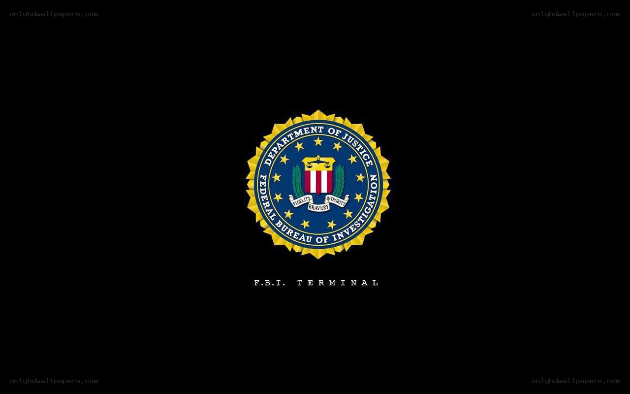 FBI seal on black background