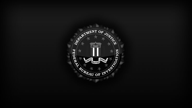 FBI seal on black background