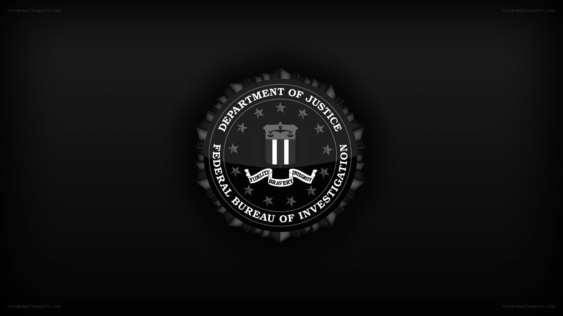 FBI seal on black background