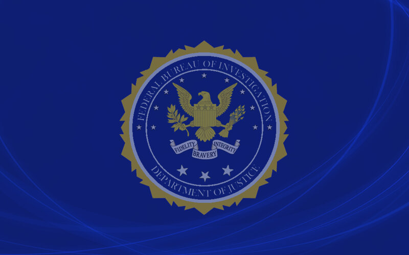 FBI seal on blue background
