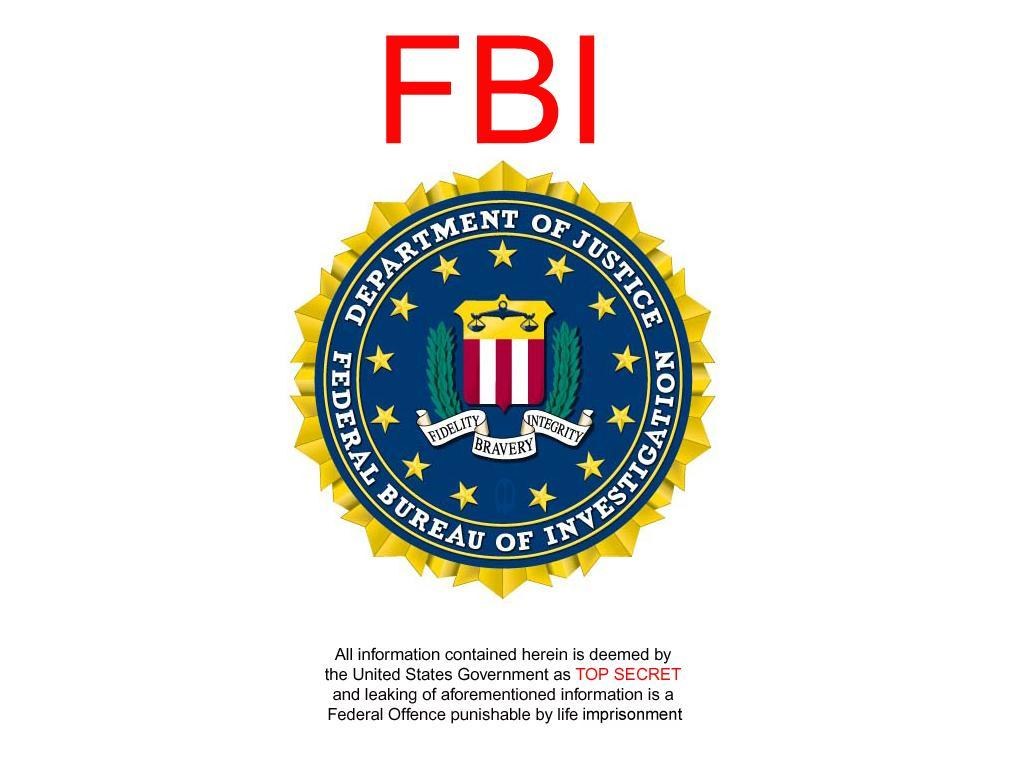 FBI seal with top secret warning