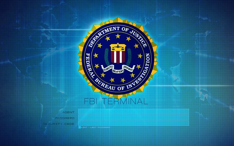 FBI Terminal Login Screen