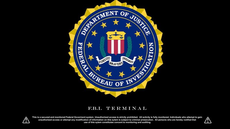 FBI terminal login screen