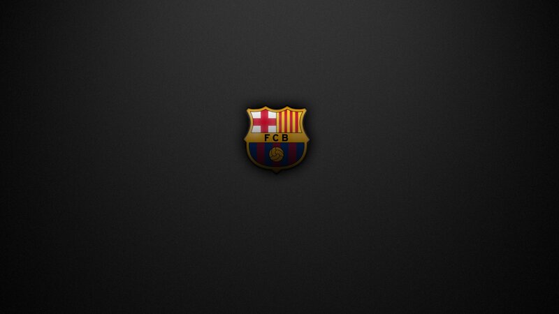 FC Barcelona Crest — Black, Minimalist