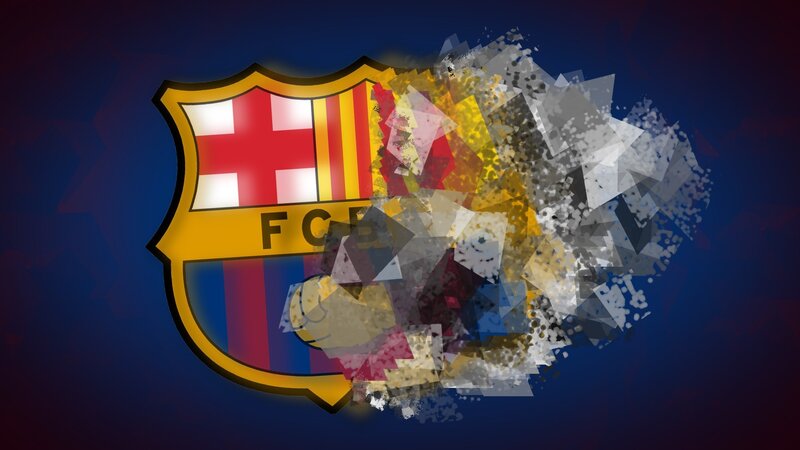 FC Barcelona Crest — Blue, Dramatic, Digital Art, Shield, Flag