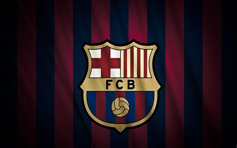 FC Barcelona Crest — Blue, Dramatic, Digital Art