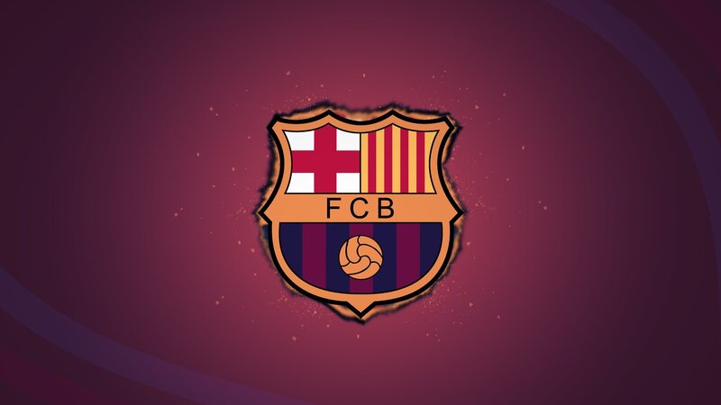 FC Barcelona Crest — Purple, Dramatic, Digital Art, Shield, Football