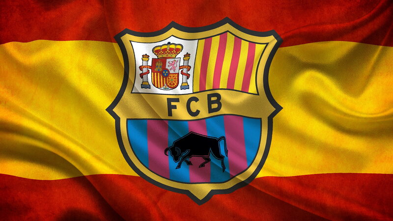 FC Barcelona Crest — Red, Patriotic, Digital Art