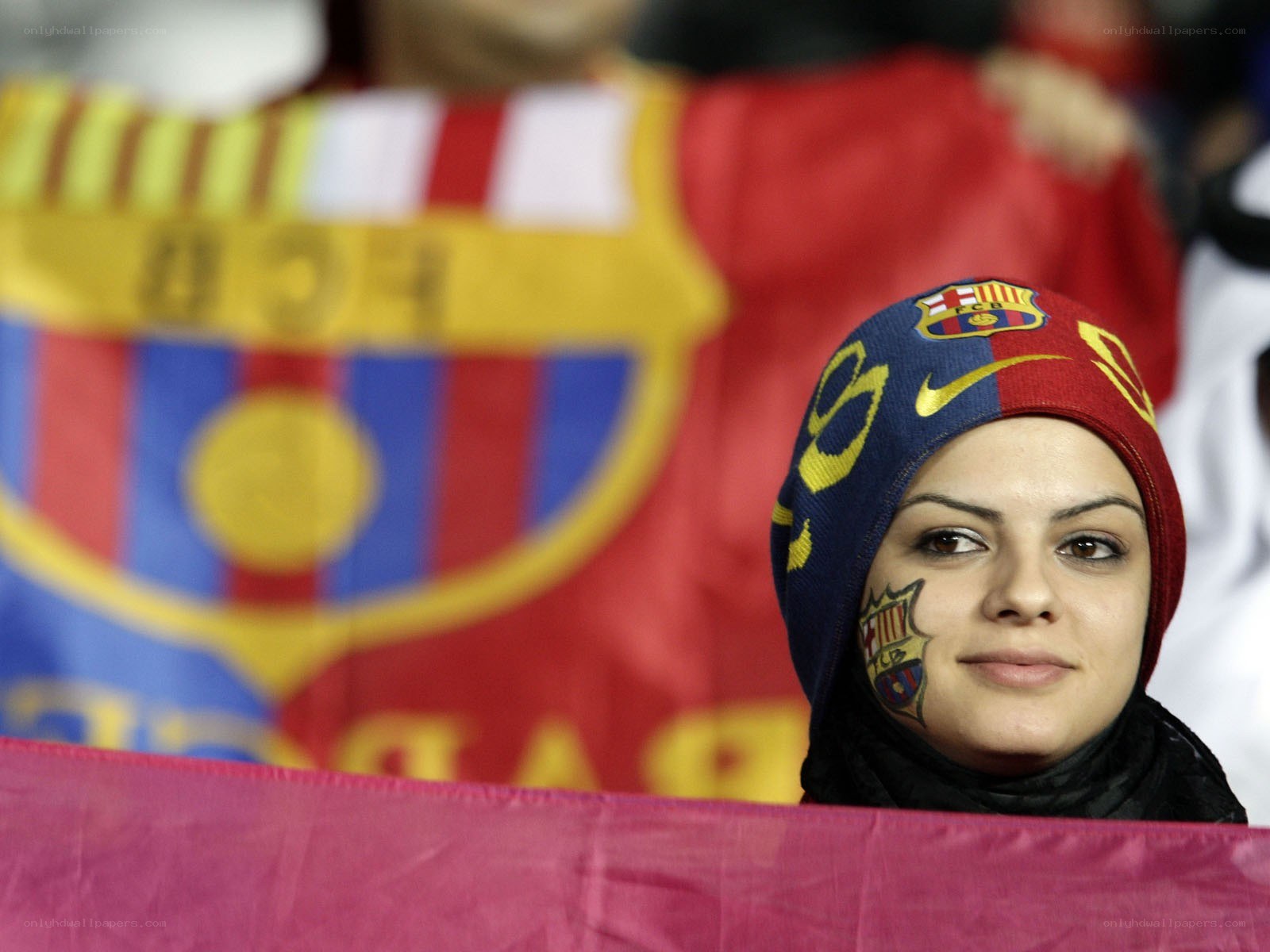 FC Barcelona fan at stadium