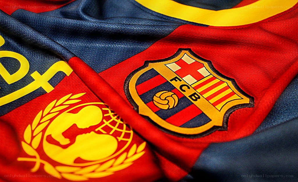 FC Barcelona jersey close-up