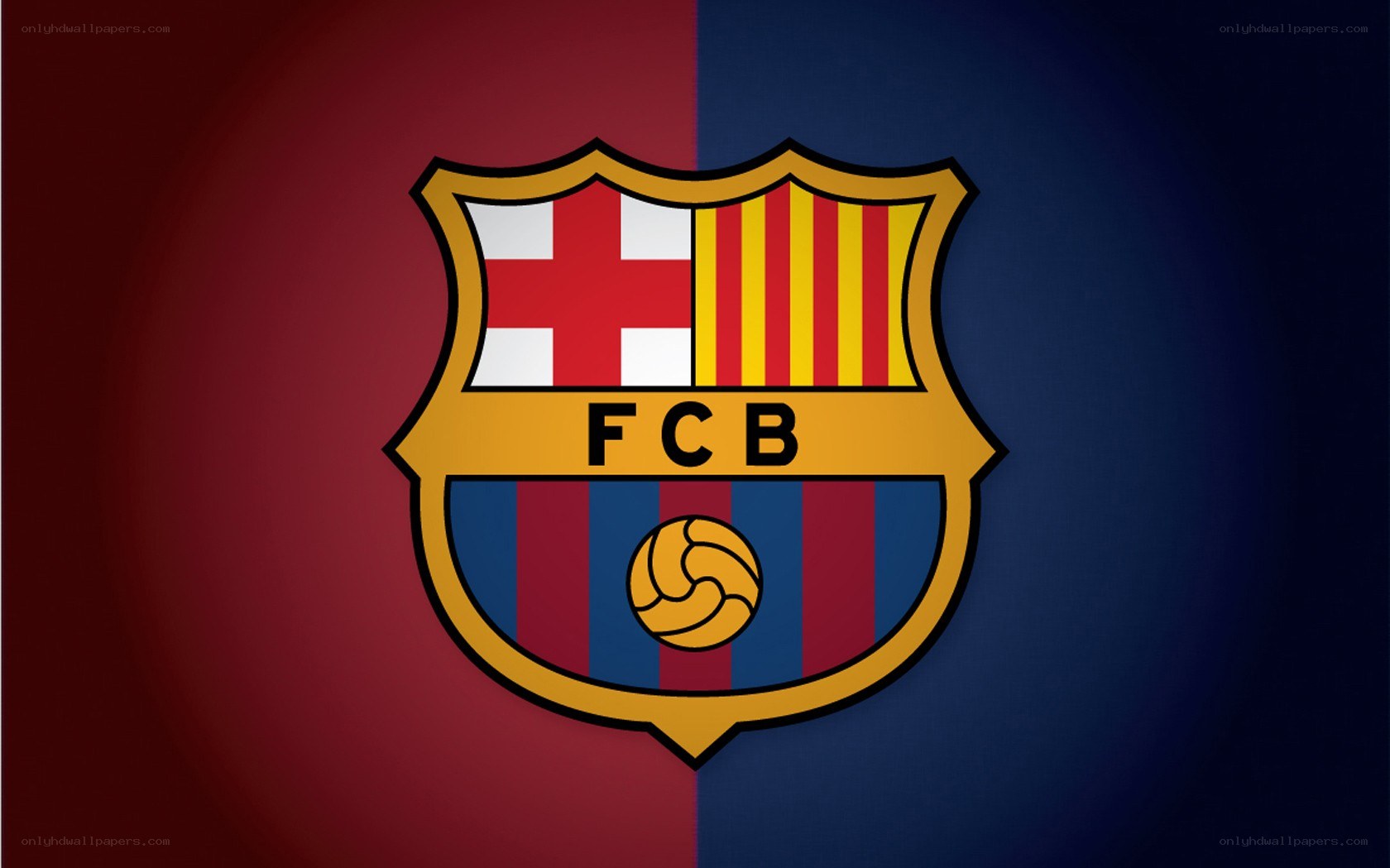 FC Barcelona logo on colored background