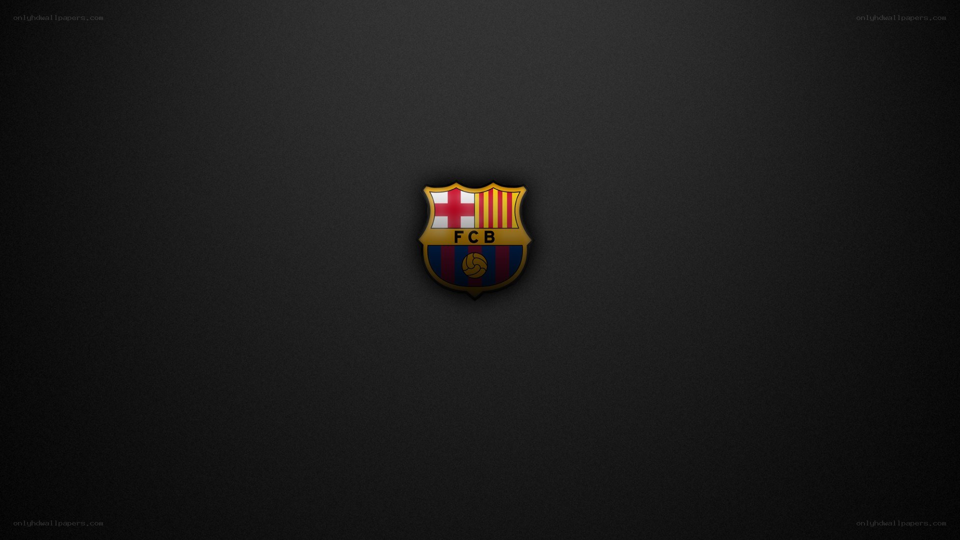 FC Barcelona logo on dark background