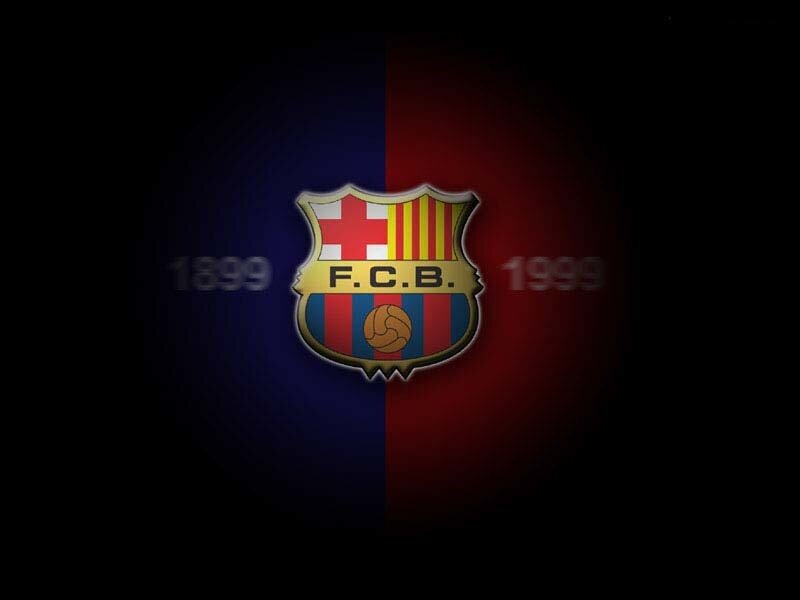 FC Barcelona logo on dark background