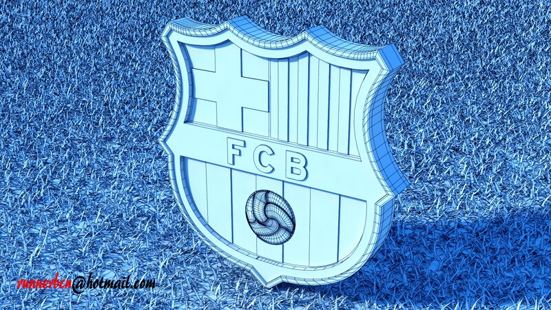 FC Barcelona logo on grass