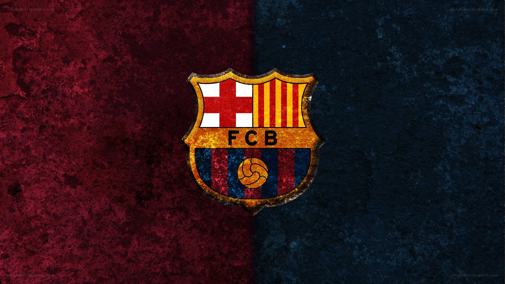 FC Barcelona logo on textured background