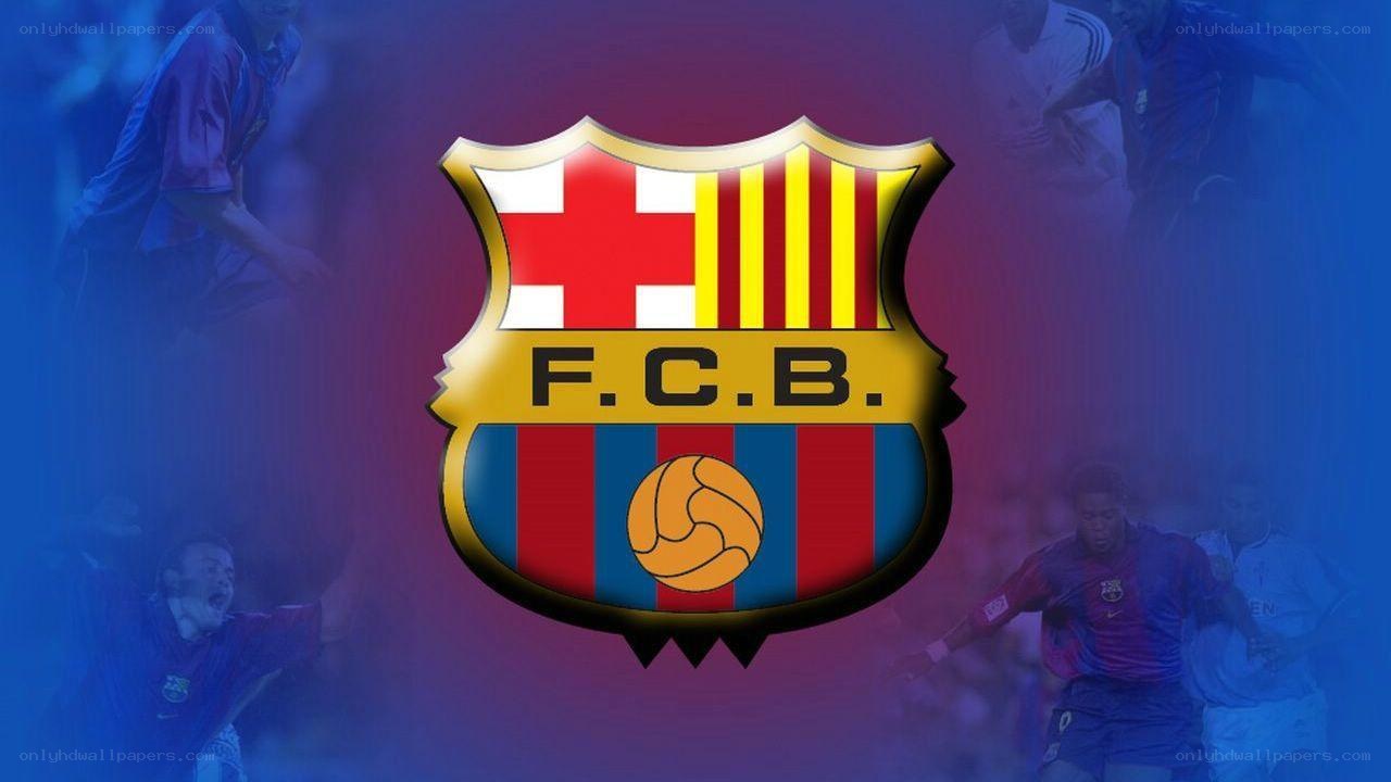 FC Barcelona logo with players