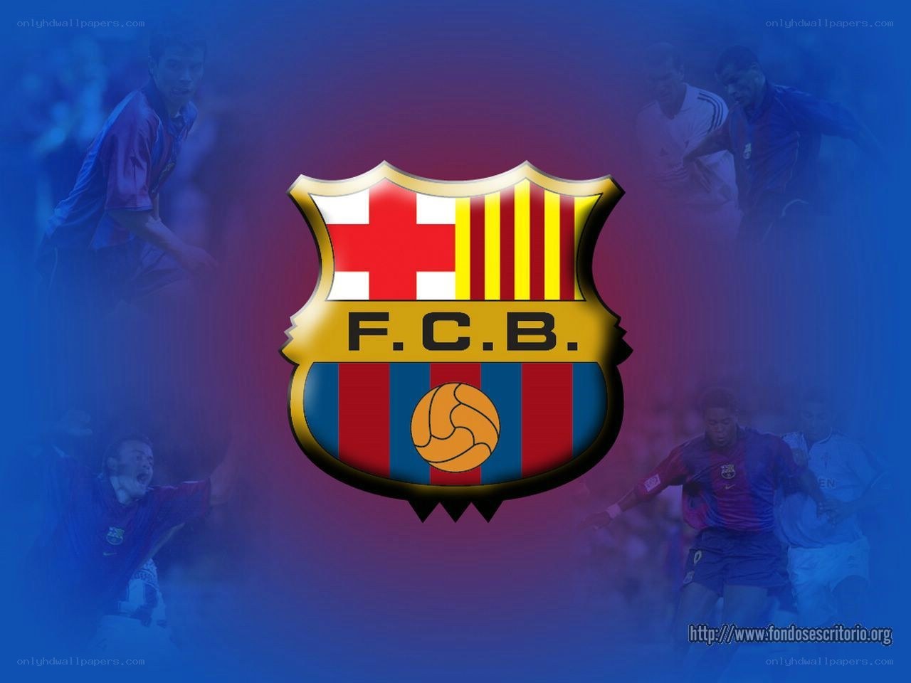 FC Barcelona logo with players