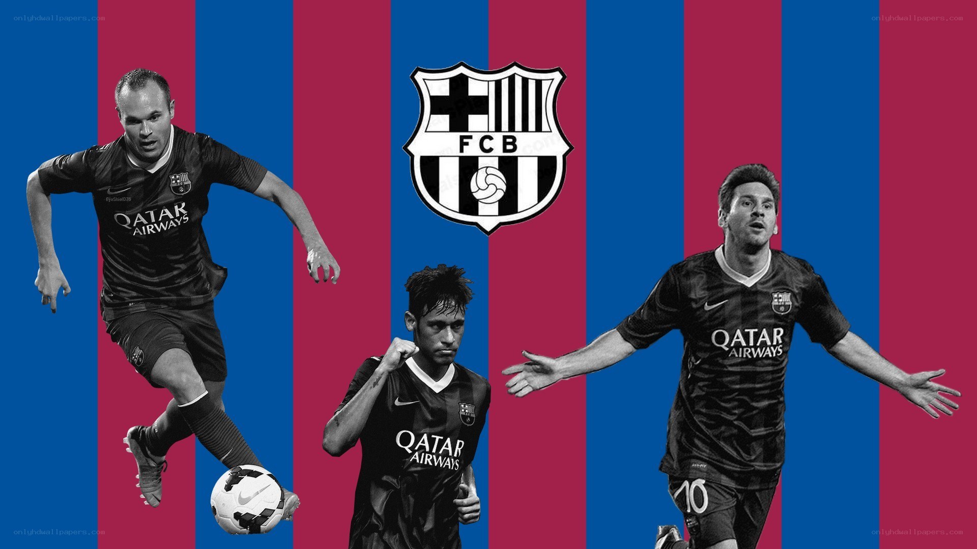 FC Barcelona players collage