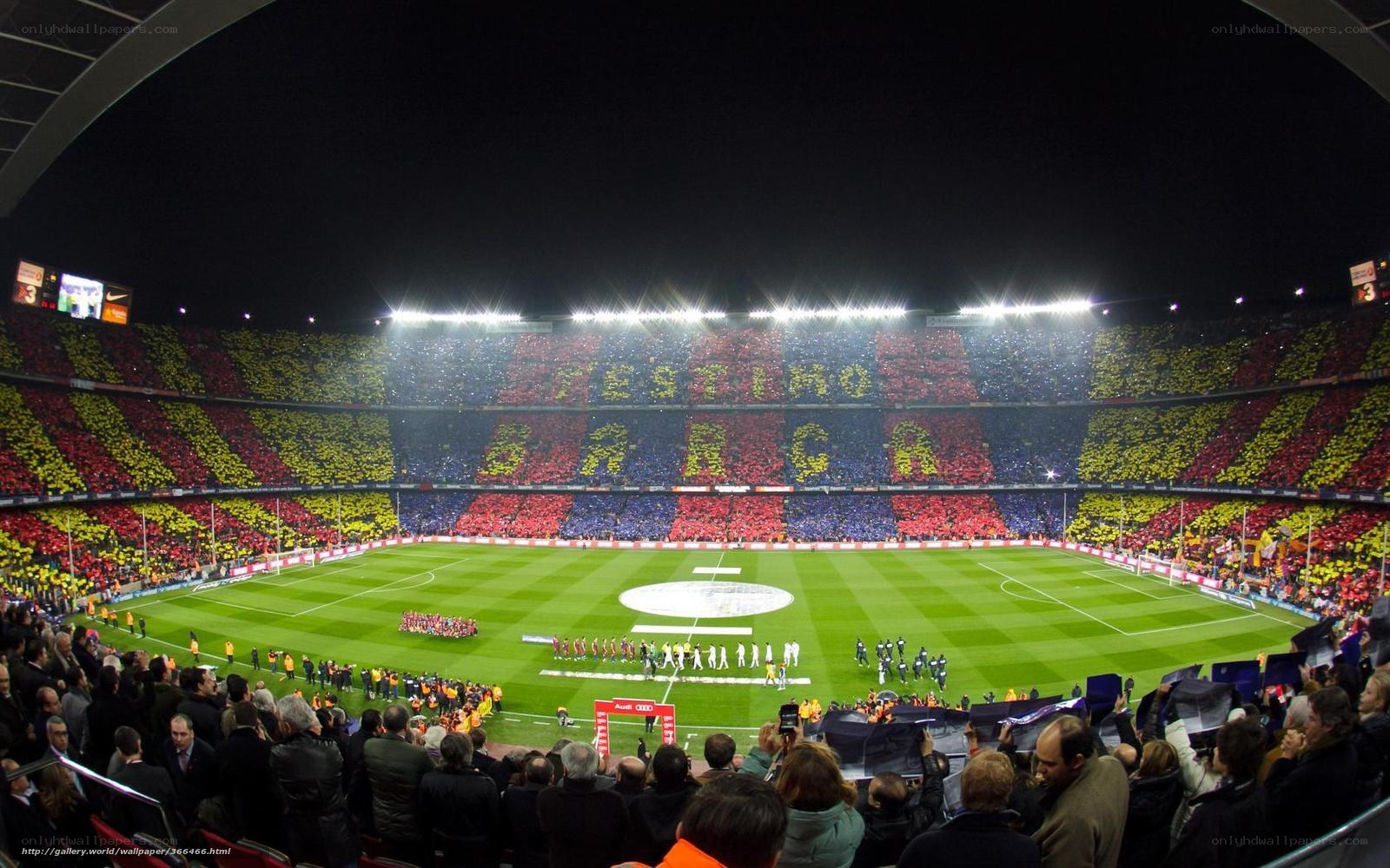 FC Barcelona stadium at night