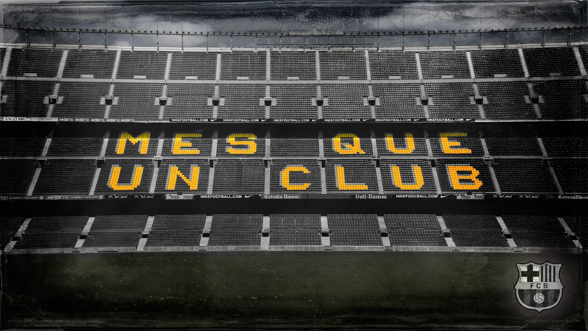 FC Barcelona stadium message