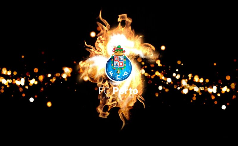 FC Porto logo with fire effect