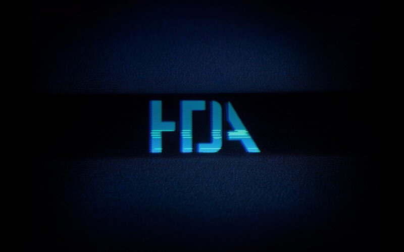 FDA Logo on Dark Background — Blue, Technological