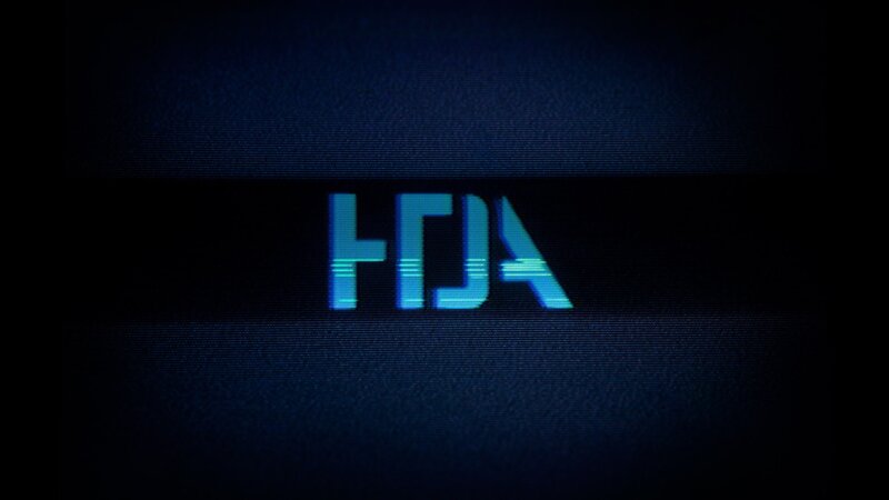 FDA Logo on Dark Background — Blue