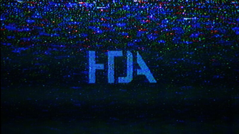 Fda logo on glitch screen